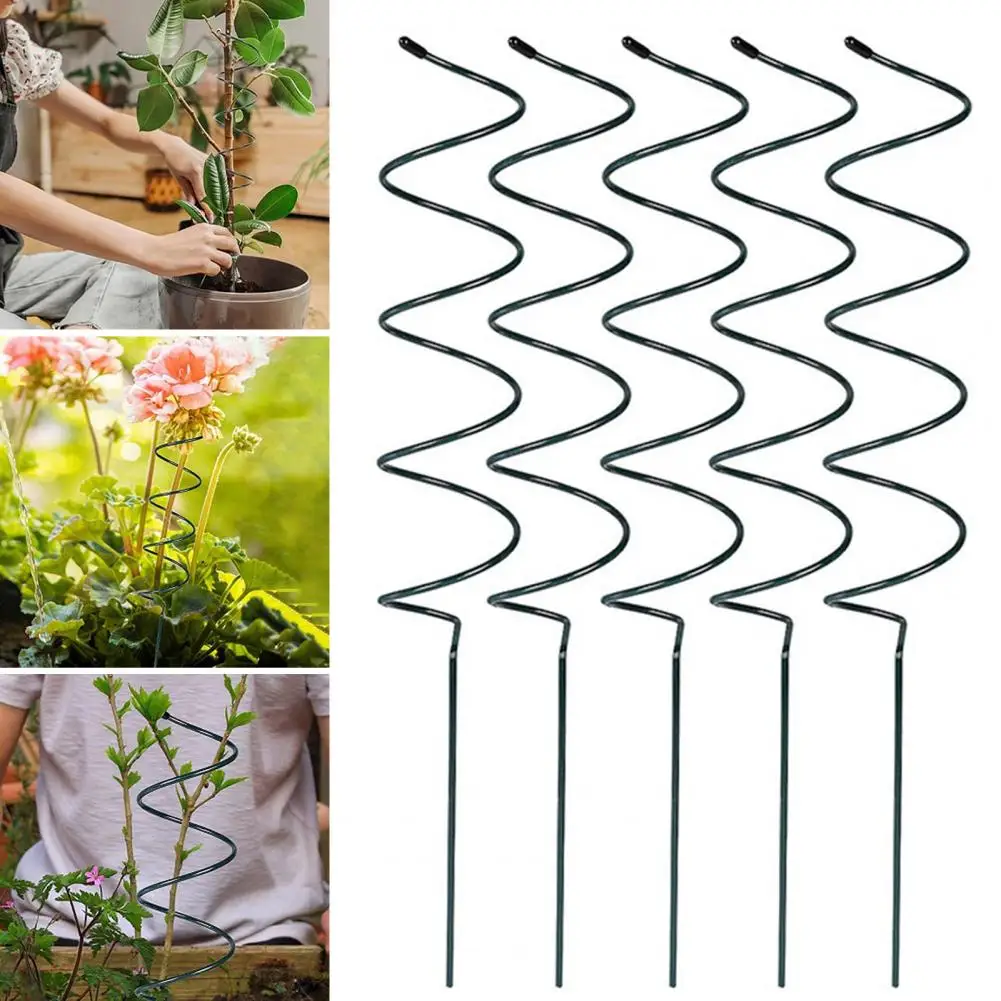 Weather-resistant Plant Stake 5pcs Windproof Tomato Twist Stake Plant Support Spiral Cages Climbing Frame for Potted for Tomato