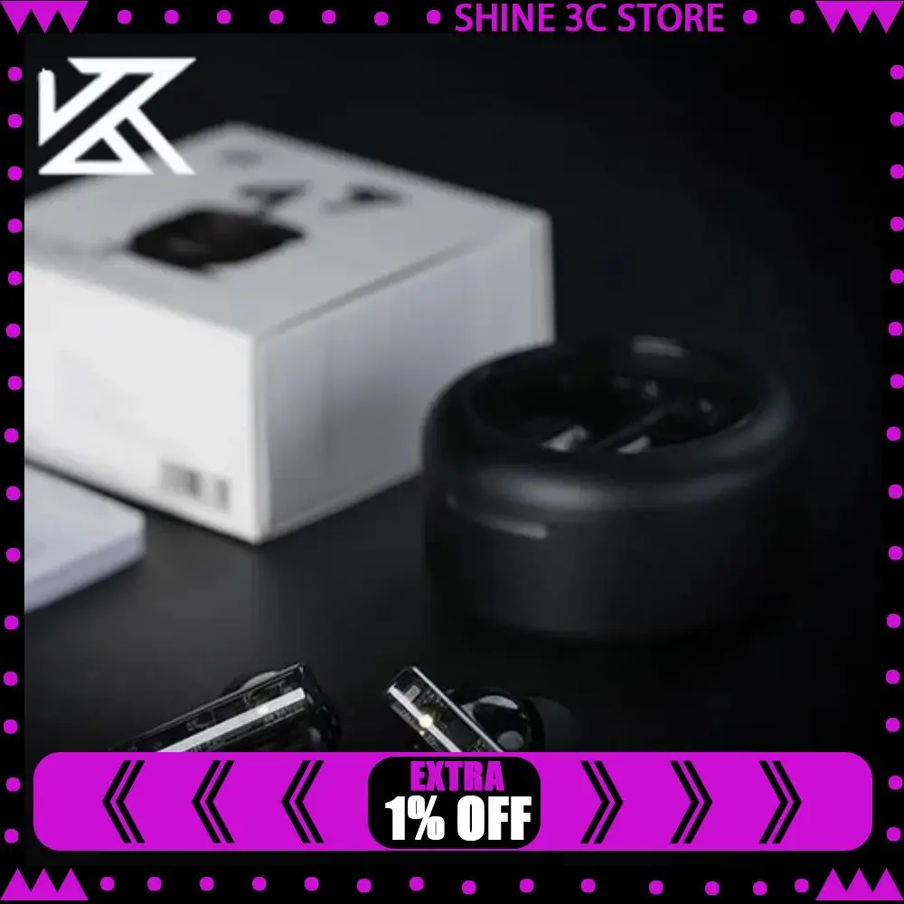 

KZ Carol Carole Headset HIFI ANC Active Noise Reduction Wireless Bluetooth 5.3 Earphone High Sound Quality TWS Sports Earphone