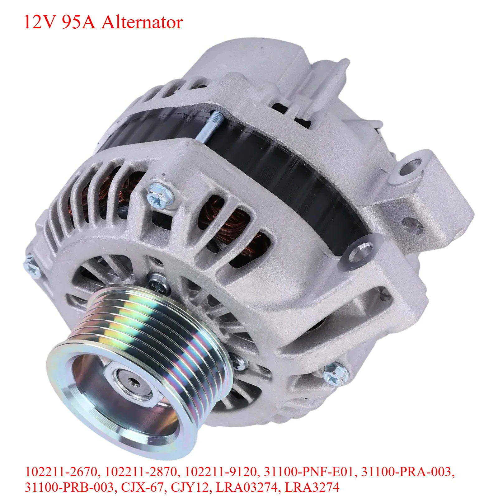 102211-2670 12V 95A Alternator Compatible for Civic Type-R MK7 EP3 2001-2005 2.0 K20 K20Z4 K20A2