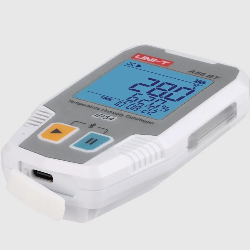UNI-T temperatuur- en vochtigheidsrecorder A56 BT Bluetooth/PC IP54 met adsorptiemagneet en muurgattemperatuurtester
