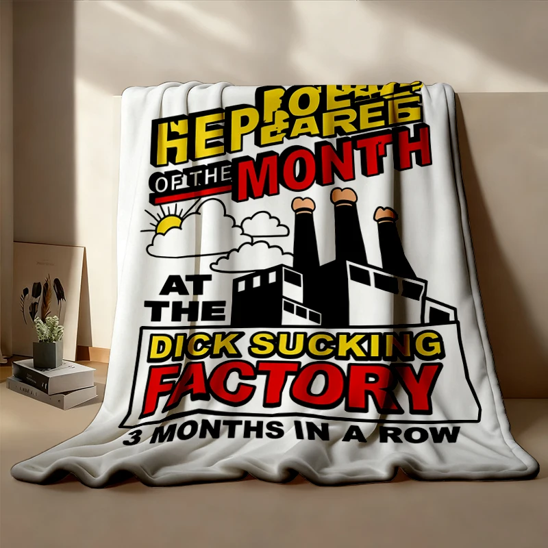 Employee Of The Month Flannel Blanket, Adult Humor Unisex Flannel Throw