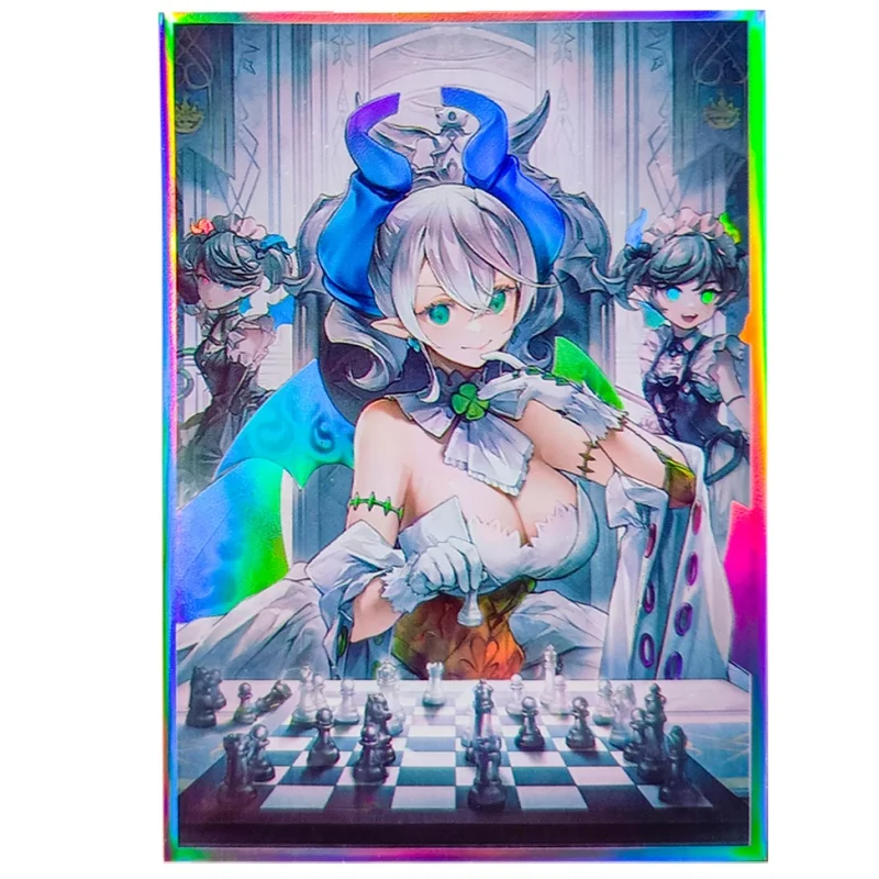 50Pcs/Set YuGiOh Cards Sleeve Labrynth Ariane Arianna Anime Game Characters DIY Colorful Laser Flash Cards Protective Cover Toys