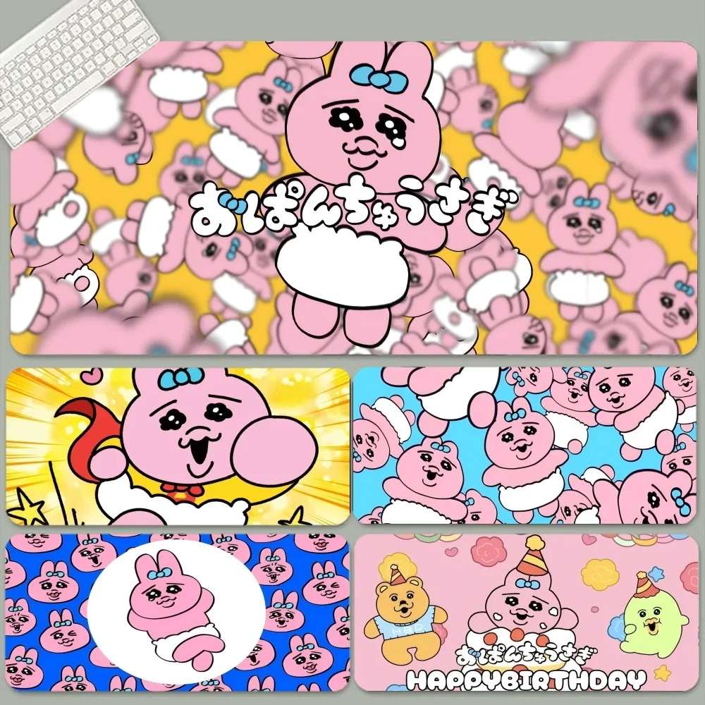 Cartoon Cute O-Opanchu U-Usagi Non-slip Lockedge Thickened Mouse Pad Oversized Gaming Keyboard Notebook Table Mat