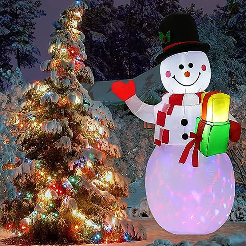 

1.5m Inflatable Snowman Santa Claus Christmas Outdoor Decorations LED Litgiant Party New Year 2023 Christmas Decorations