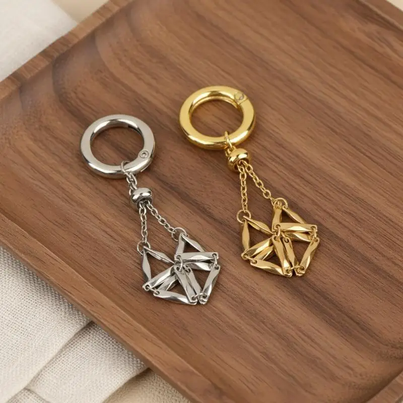 Edelstahl-Netzbeutel Steinhalter Schlüsselanhänger Geschenk für Steinliebhaber Schlüsselring Anhänger Schmuckzubehör Handtaschen-Hängedekoration – Detail 5