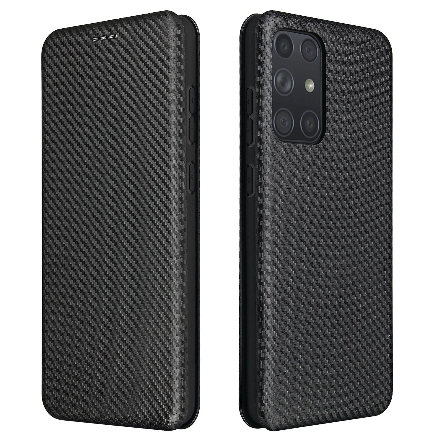 Flip hard ultrathin carbon fibre Skin Leather Cover For Samsung Galaxy A72 5G A73 5G A81 Card Slot Fall prevention Phone Case