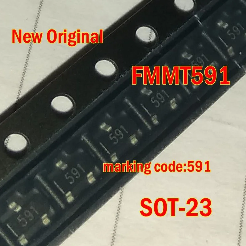 

10Pcs to 500Pcs New Original Fmmt591Ta Fmmt591 Sot-23 Marking Code:591 60V Pnp Medium Power Transistor