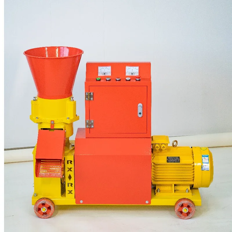 Pelletizador de biomasa para uso doméstico, máquina de pellets de madera pequeña, económica, 220V, alta productividad, nueva condición, hecho de acero y madera