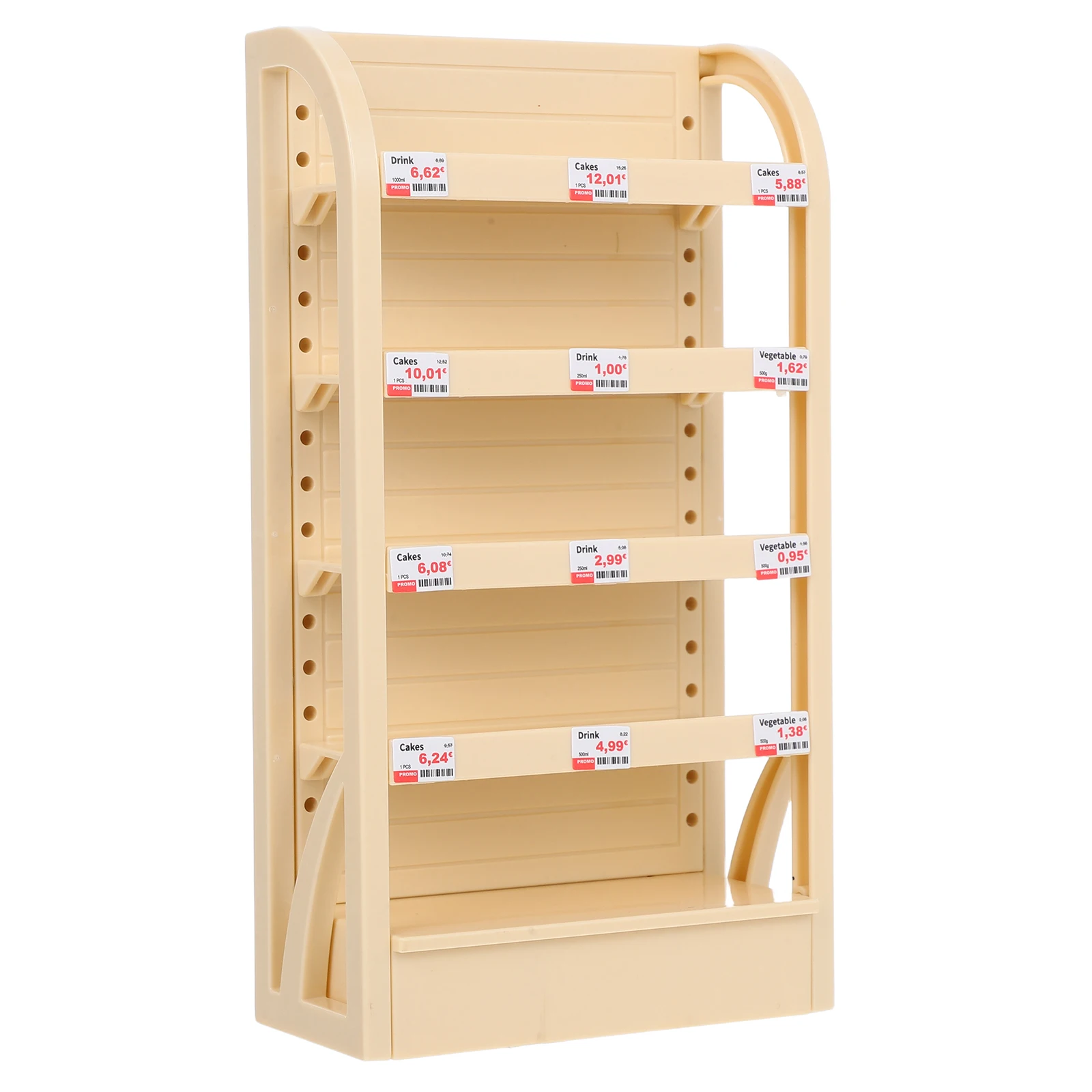 

Mini Supermarket Display Shelf Dollhouse Furniture Toy Grocery Store Pretend Play Multilayer Storage Rack Miniature Model Child