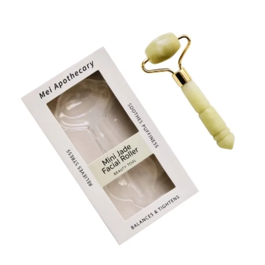 Mini Jade Facial Roller Beauty Tool - Reduces facial puffiness，Promotes moisture drainage，Relieves facial tension and stress