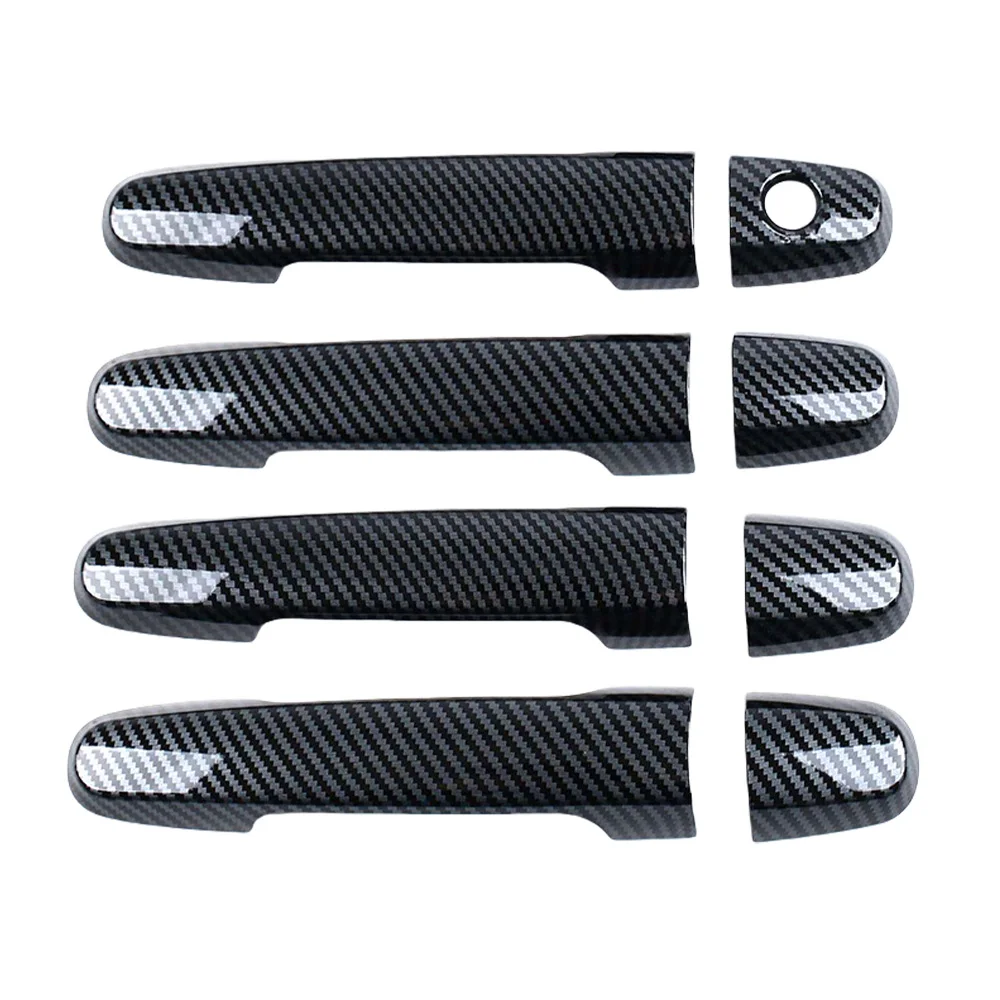 ل 2002 - 2006 لكزس Es300 Es330 XV30 ألياف الكربون كروم فضي ماتي أسود مقبض الباب يغطي تقليم اكسسوارات السيارات