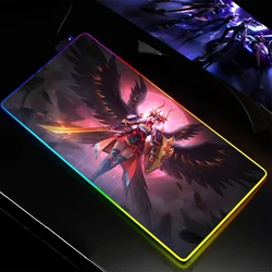 Mobile Legends Bang Bang RGB Gamer Keyboard Mouse Pad Lockrand Mousepad LED Glowing Mouse Mats Rubber Gaming Computer Mausepad