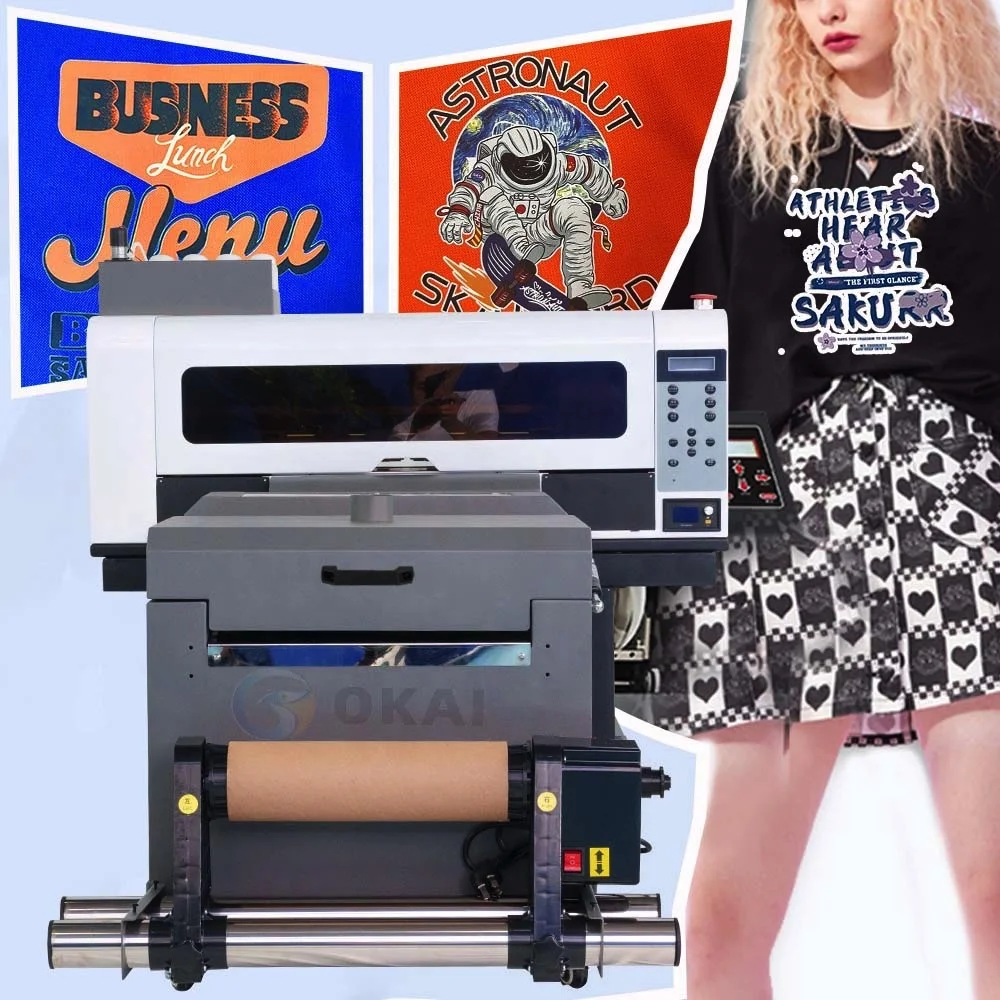 OKAI dtf printer XP600 * 2/I3200 * 2 print head + A3 inkjet printer printing machine