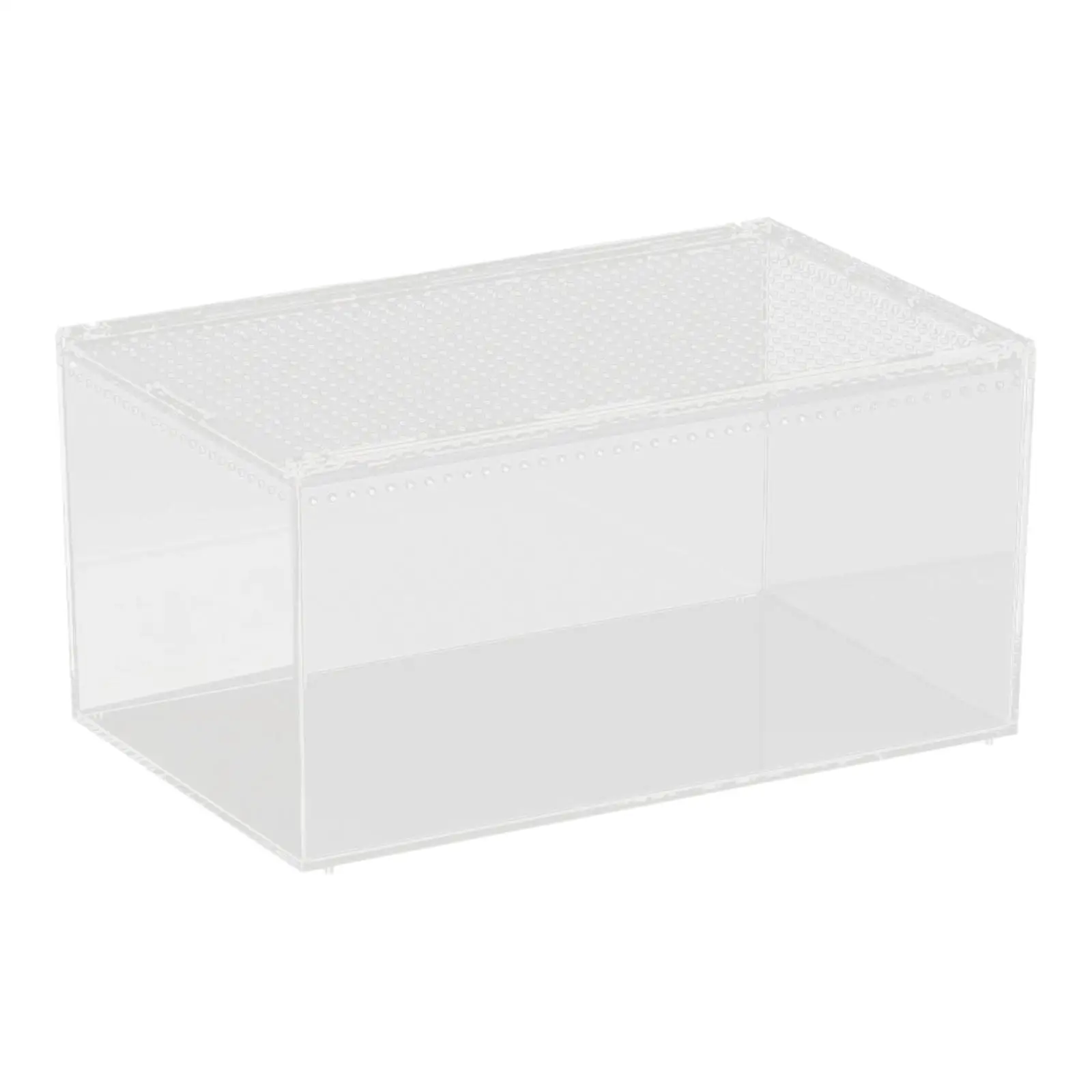 Reptile Terrarium Transparent Reptiles Cage Fish Tank Acrylic Reptile Feeding Box Habitat Breeding Box for Frog Snake Turtle