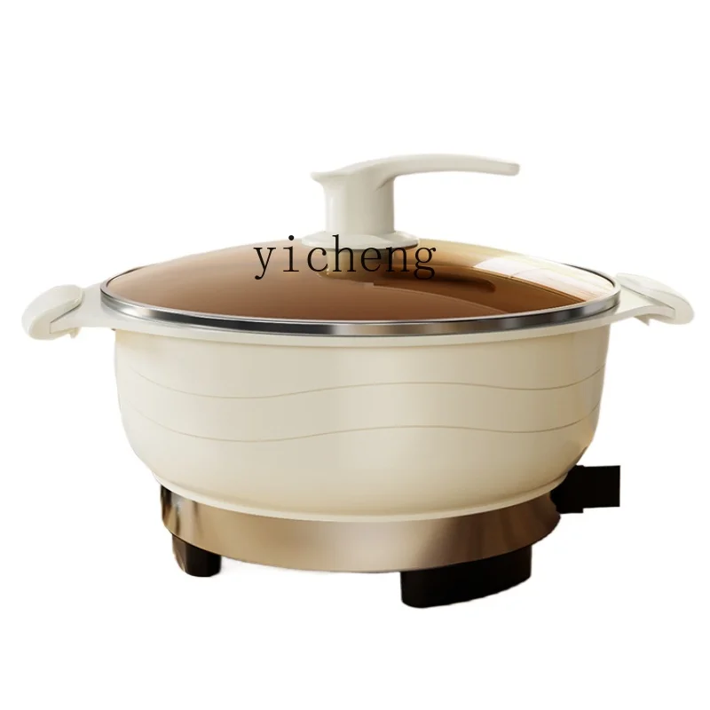 Tqh Electric Chafing Dish Household Multi-Functional Frying and Cooking Integrated Electric Food Warmer Electric Caldron