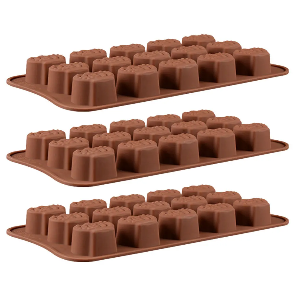 

3Pcs Chocolate Molds Sugar Molds Non-Stick Silicone Mold for Candy Cookie Baking Cake Decoration Chocolate Moulds Silicone