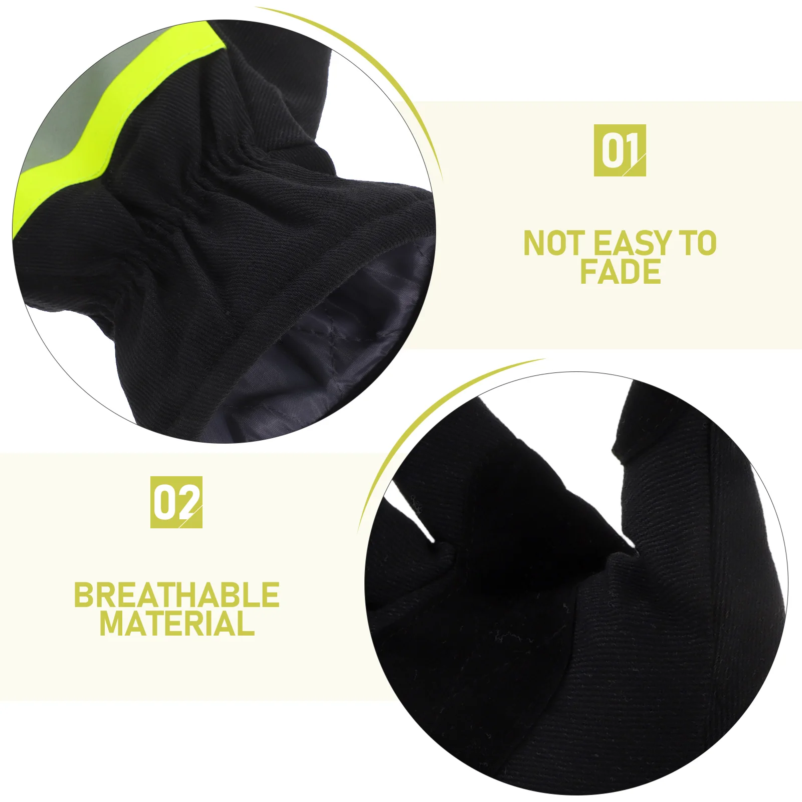 

Fire Retardant Gloves Heat Proof Firefighting Thermal Work Gloves Reflective Strip Hand Protection