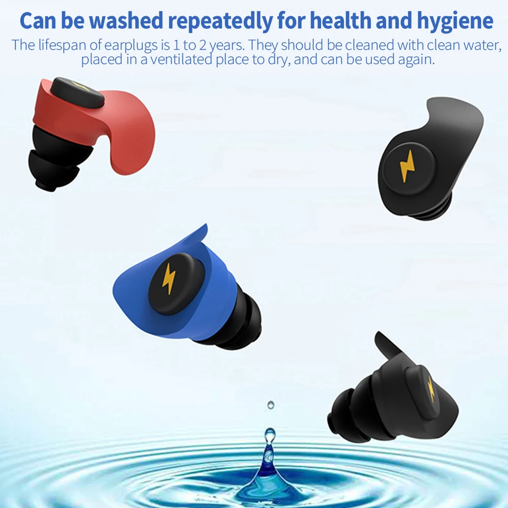 Mini Silicone Ear Plugs Noise Reduction Filter Hear Safety Ear Protector For Study Concert Traveling Soft Foam Sleeping Earplugs