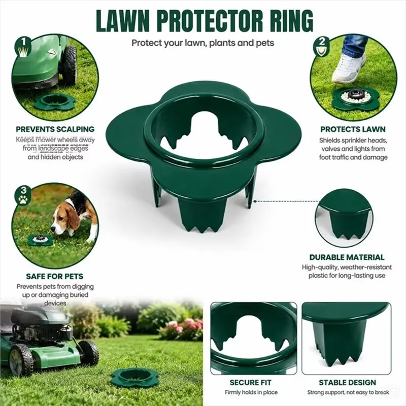 A03F-6Pcs Protective Sprinkler Head Covers -Lawn Irrigation Guard For Underground Sprinklers, Prevents Damage & Clogs