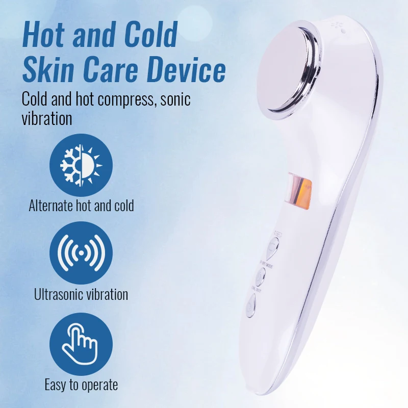 

Hot and Cold Skin Care Device Direct Attack on the Skin Alternate Hot and Cold Ultrasonic Vibration Easy to Operate Vitility