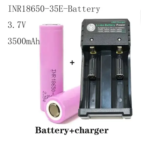 18650 3500mAh 20A 방전 INR18650 35E 1-10개 3.7V 리튬 이온 충전식 배터리 리튬 배터리 18650.00+충전기