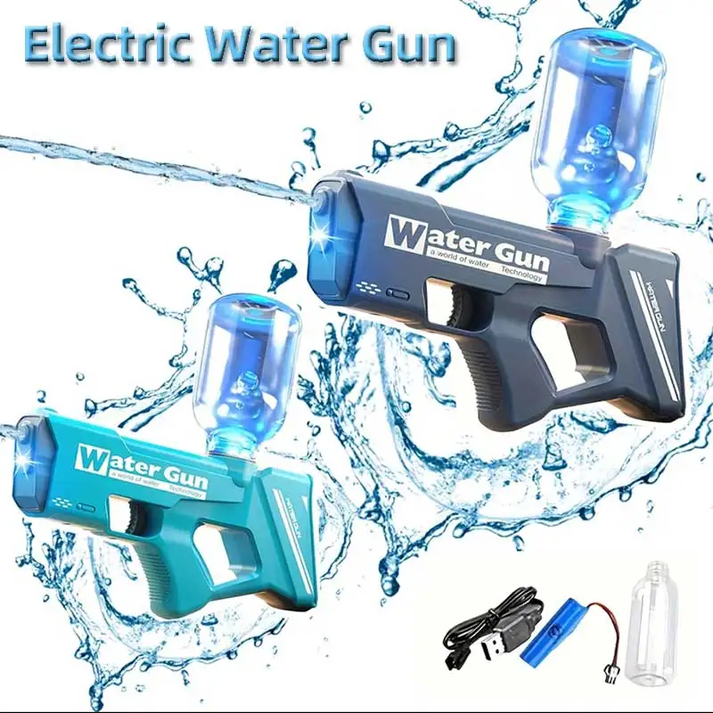 2025 New Water Gun Fully Automatic Shooting Toy High Pressure Sprinkler Summer Outdoor Beach Pool Party Toy Children Adult Gift