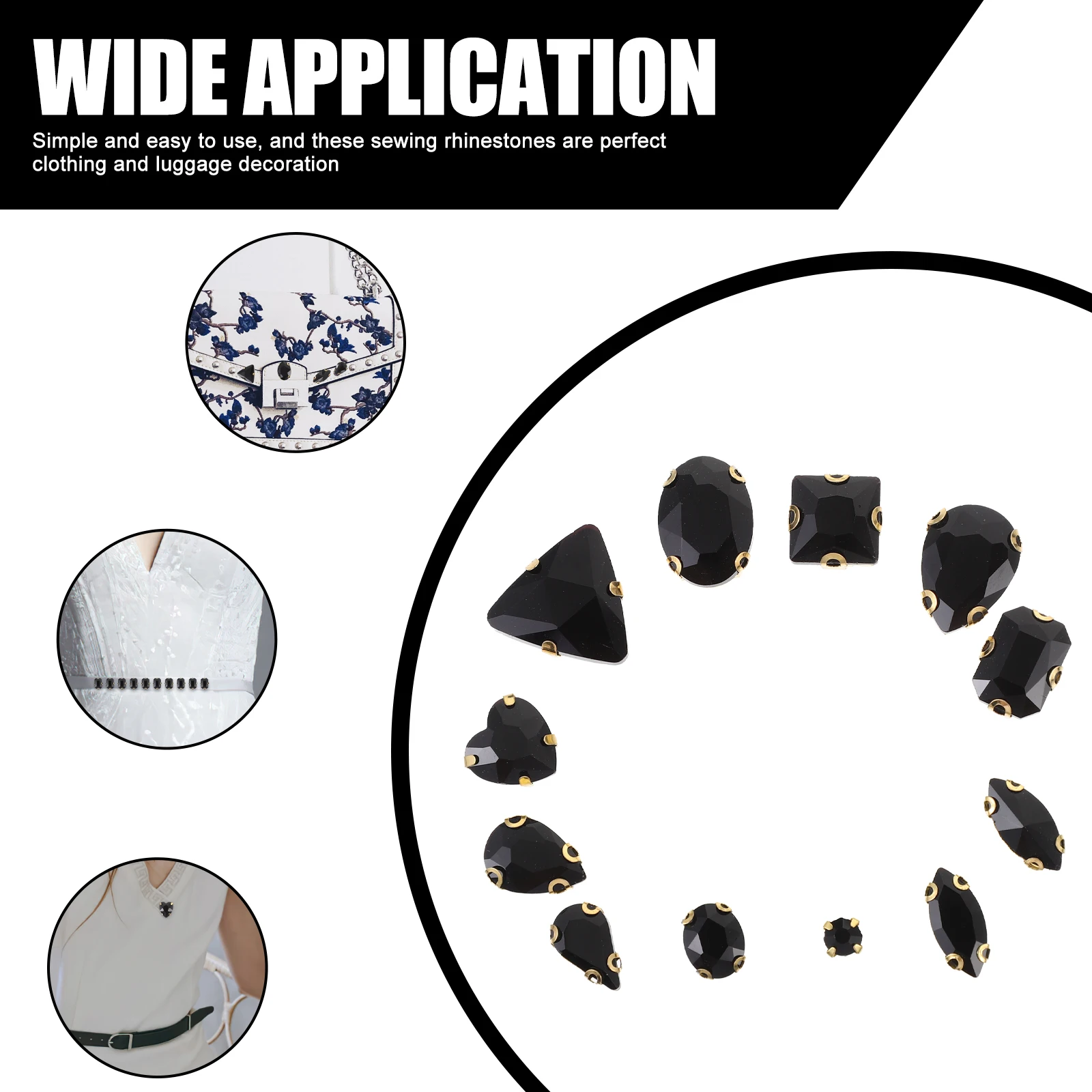 

130 Pcs Glass Claw Drill Handmade Materials Rhinestones for Clothing Sew Accessories DIY Clothes