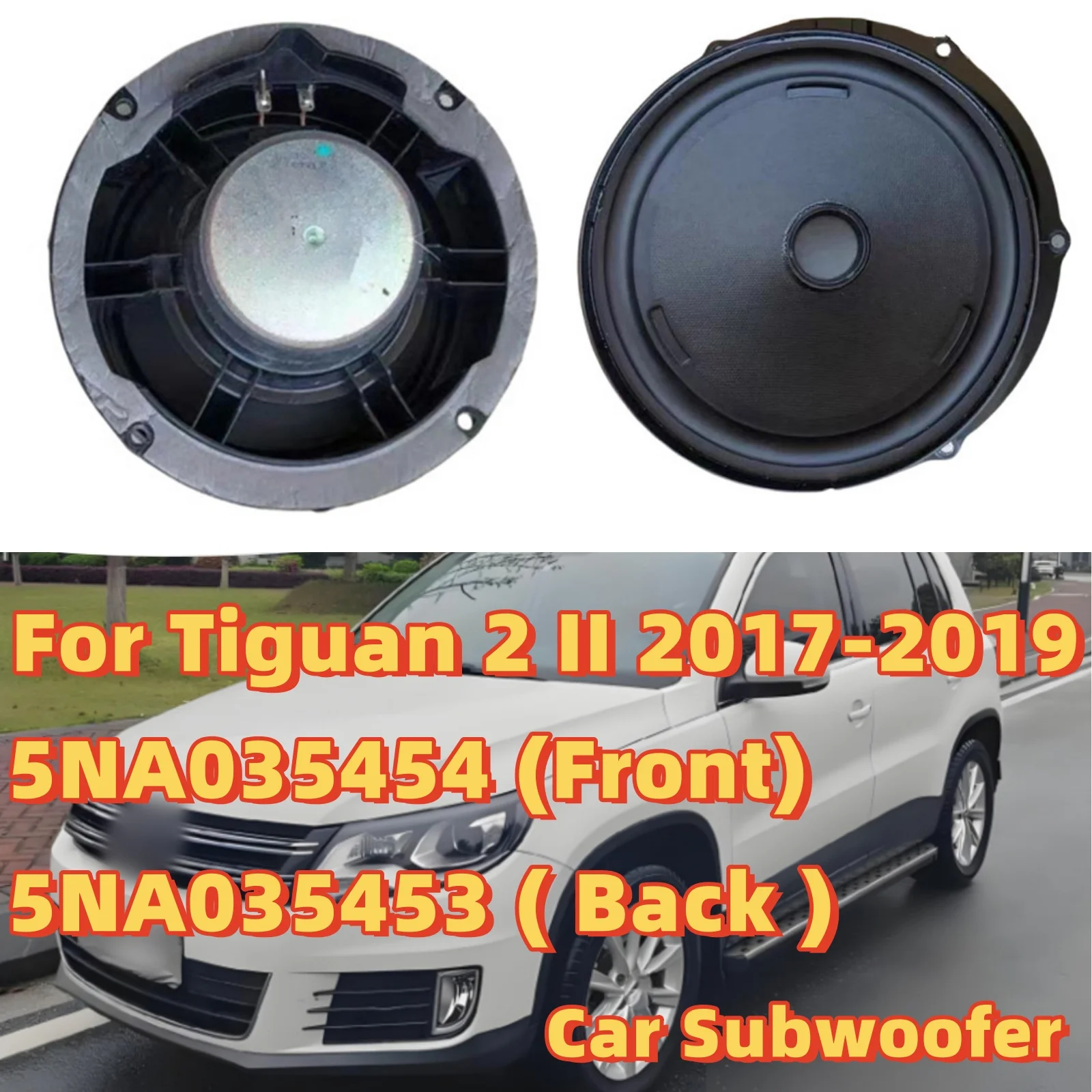 

1pcs Car Subwoofer 5NA035454 5NA035453 For Tiguan 2 II 2017-2019 Front Or Rear Door Subwoofer Plastic Metal Interior Accessories