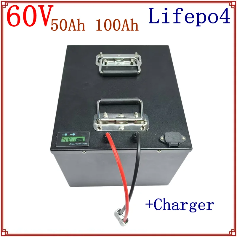 

60V 50Ah 100Ah LiFePO4 Battery Pack Built-in Bluetooth BMS Lithium Iron Phosphate For Solar Golf Cart RV Storage Boat