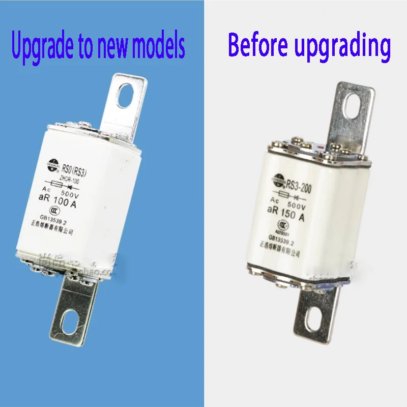 Quick Fuse RS0 RSO-200 AC 500V aR 125A 150A 200A Fast Melting Fuse Tube for Electrical Circuit Breaker RS0/RS3-200 RS0/RS3-150A