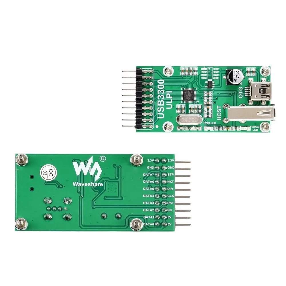​USB PHY Communication Module High Speed 480Mbps ULPI Interface Support Host Device OTG Mode with Dual USB A Port 24MHz Crystal