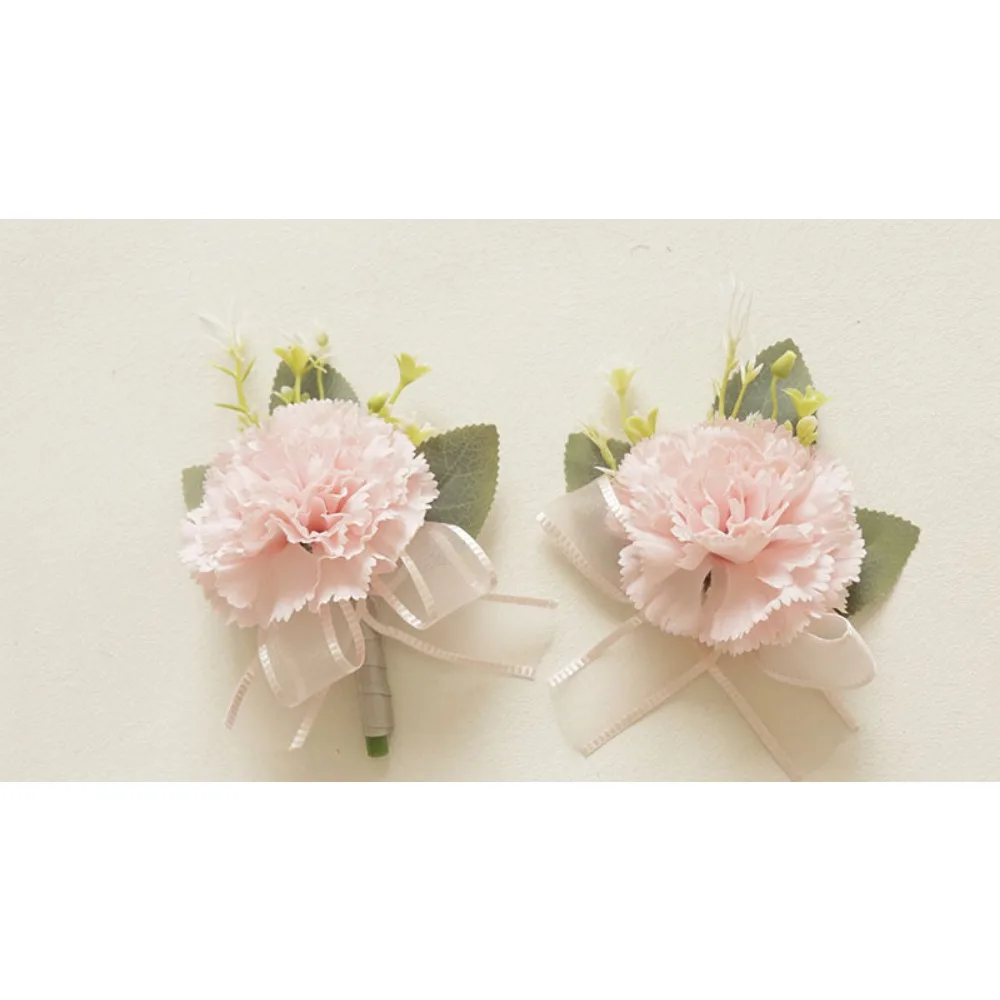 Свадебный корсаж с петлями для самостоятельного свадьбы, выпускного вечера, искусственная гвоздика, свадебные аксессуары для выпускного вечера для украшения невесты