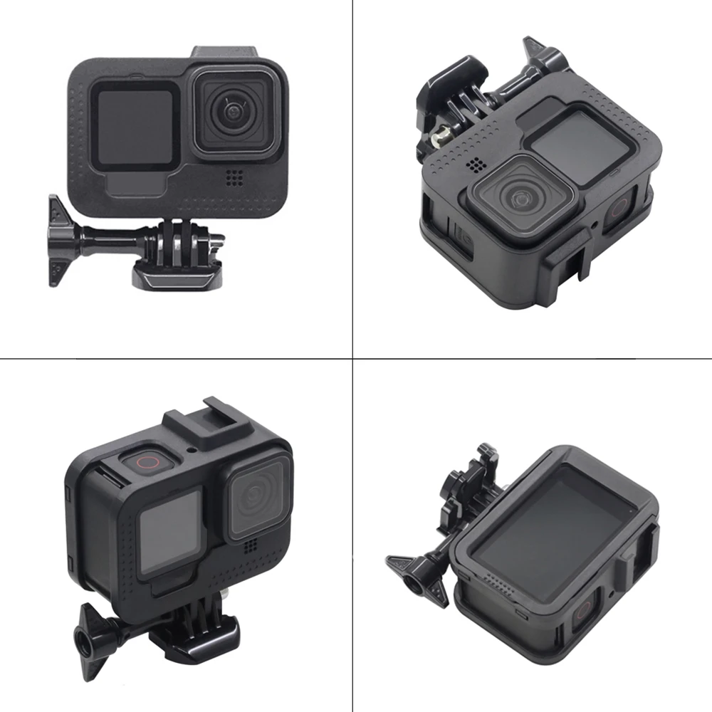 For GoPro Frame Mount Housing Case With Hot Shoe Interface Protective Frame Case For GoPro Hero 12 11 10 9 GoPro Accessories