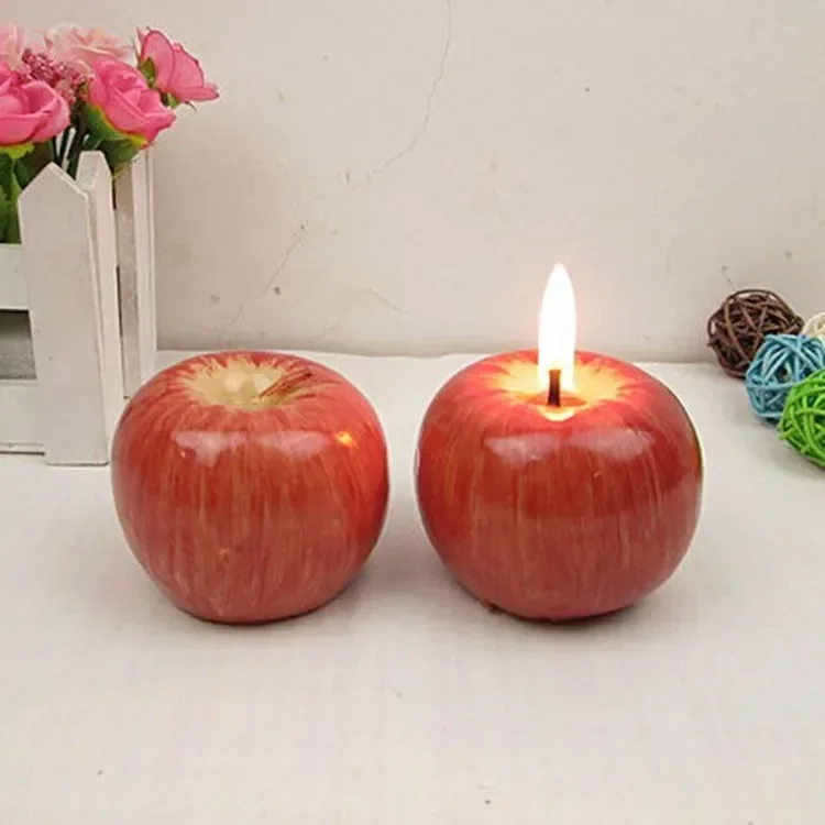 Creative Apple Candle Christmas Christmas Eve Gift Fruit Candle Birthday Christmas Decoration Holiday Gift