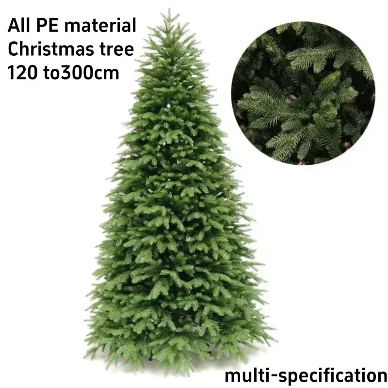 

Artificial Christmas Tree All PE Material Encrypted Large Green Christmas Tree Pine 1.2m to 3m Christmas Atmosphere Decoration