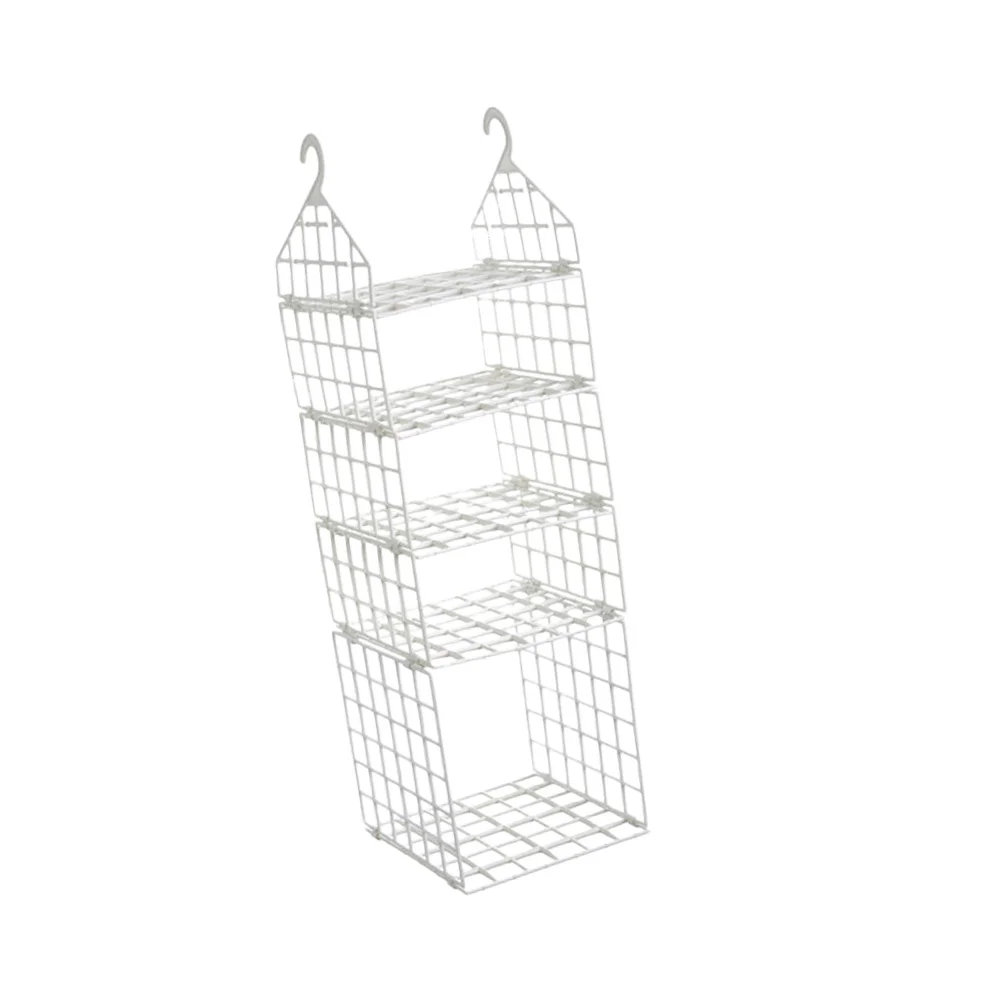 

Foldable Hanging Closet Organizer Multi-Layers Plastic Space Saver for Clothing Sweaters Towels Pajamas Hats One Large Three