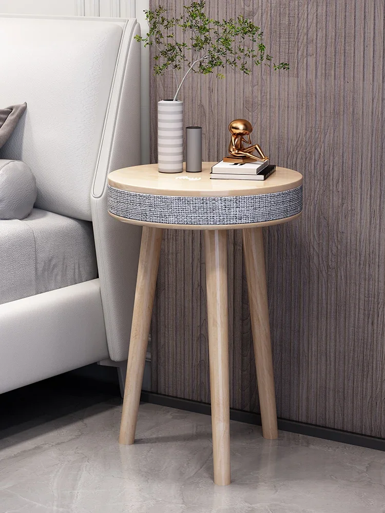 Smart Wireless Charging Corner Table with Bluetooth Speaker Nordic Style Creative Stereo Audio Side Home Tea