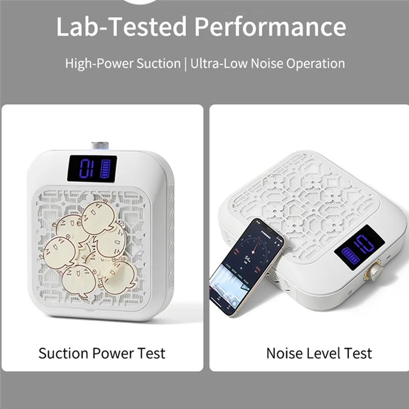 A74G-ブラシレス タービン ネイルダストコレクター LEDディスプレイ付き、マニキュアやネイルアートプロジェクト用のポータブル掃除機