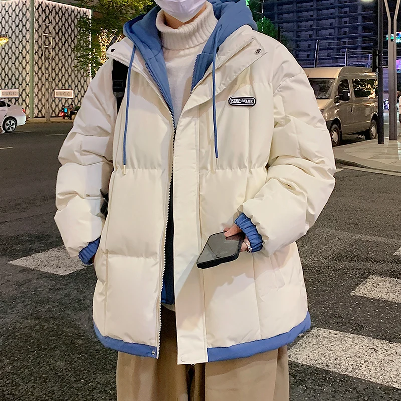 

Зимняя теплая женская куртка с капюшоном из утепленного хлопка, молодежный брендовый дизайн, застежка-молния, полиэстер...