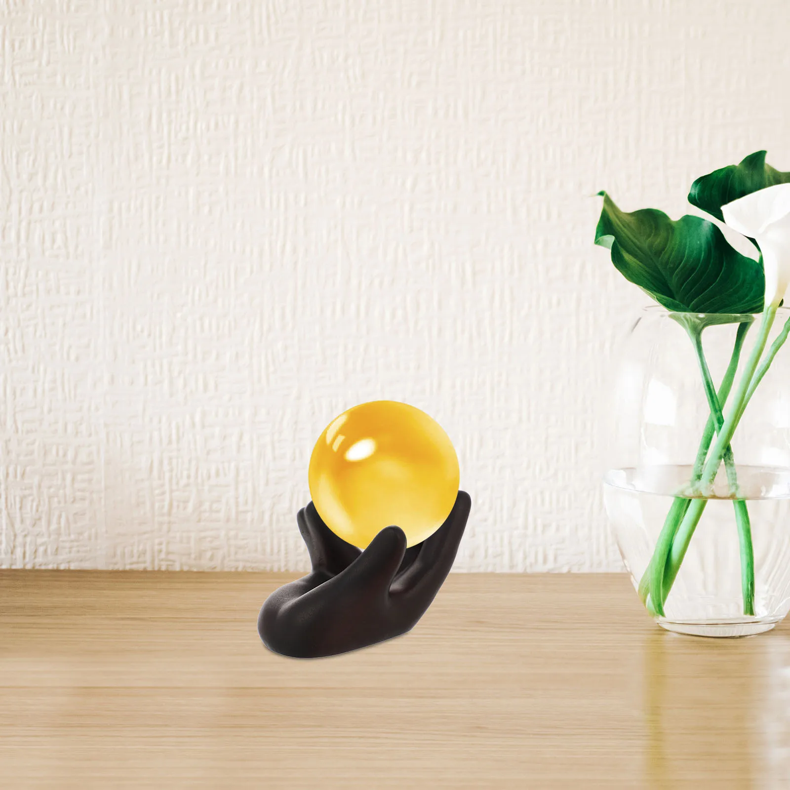 

Resin Crystal Ball Display Stand 2.5-6Cm Hand Shaped Sphere Holder For Home Office Decor Egg Base Stone Ornament
