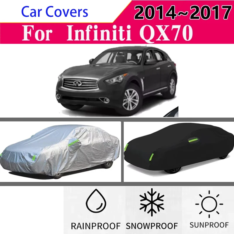 

for Infiniti QX70 2014-2017 Full Car Covers Outdoor Sun Anti UV Rain Snow Dust Protection Oxford Cloth Accessories