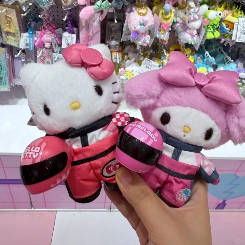 

Новый натуральный Kawaii Hellokittys Kuromi My Melody мультфильм гоночная серия плюшевый рюкзак кулон аниме плюшевая игрушка в подарок
