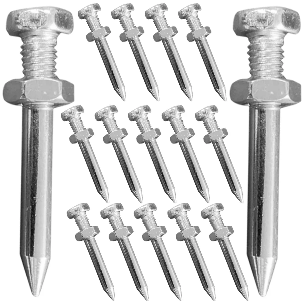 26 Pcs Garden Grass Scarifier Nails Aerator Shoes Stake Accessories Silver Lawn