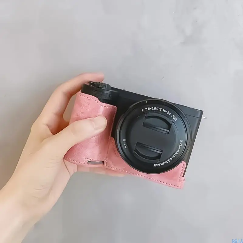 R91a Fashion Pu Leather Cover для ZVE10 II Идеально подходит для блоггеров и любителей фотографии.