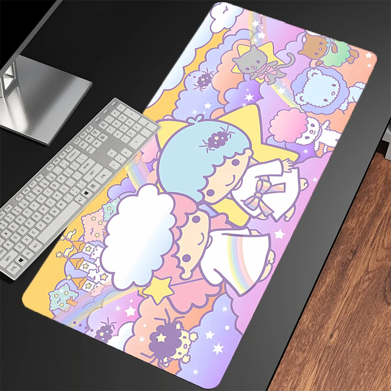 لوحة ماوس Little Twin Star Large XXL Gamers Decoracion Gamer Desk Mat Mousepad ملحقات ألعاب الكمبيوتر المحمول سجادة لوحة المفاتيح Varmilo #1