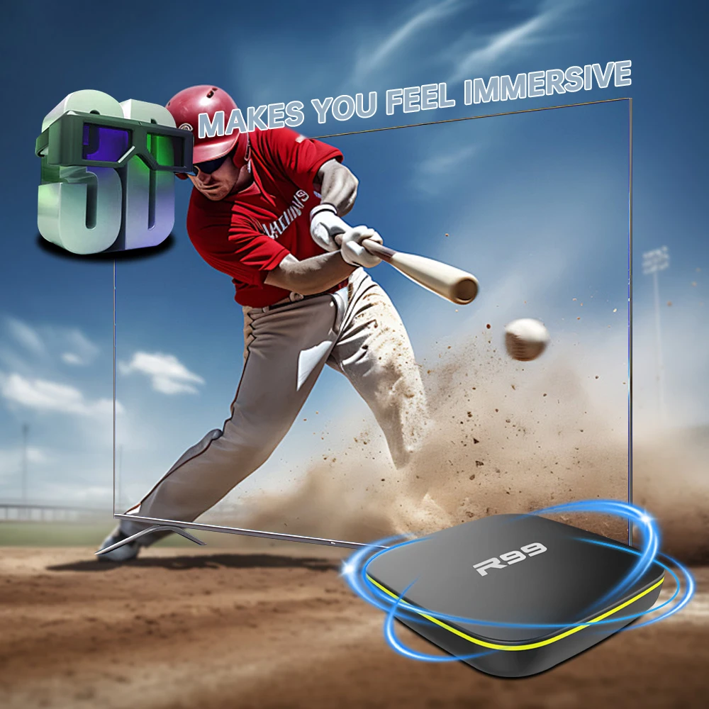 TV Box R99 Android 10 Allwinner H313 6K HDR Dual WiFi Media Player for Netflix Set Top Box