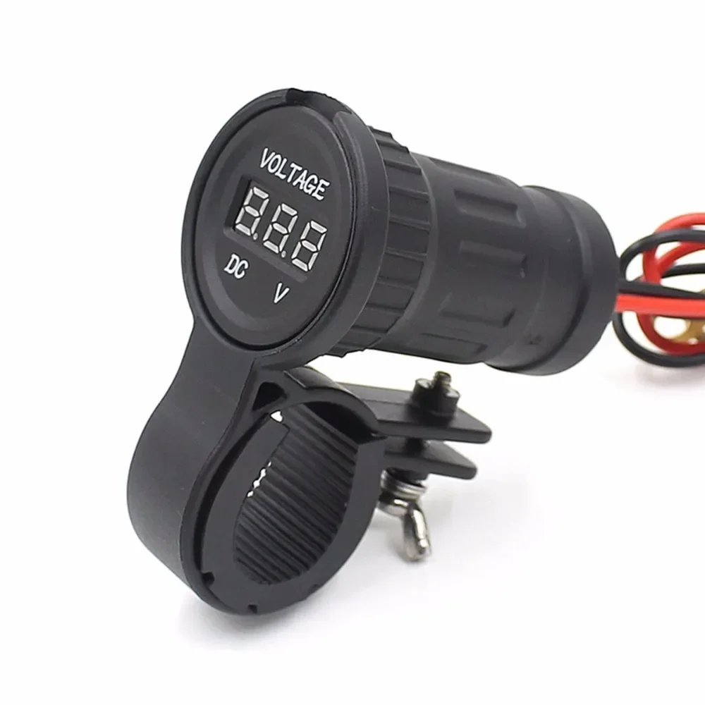 دراجة نارية الجهد عرض شاحن USB مزدوج محول الطاقة للهاتف MP3