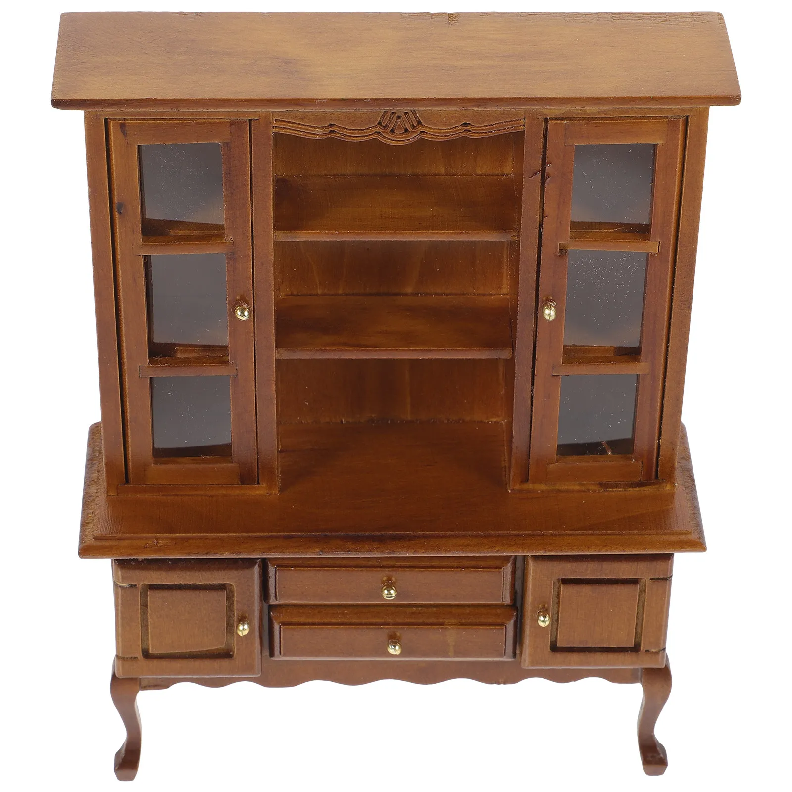 Miniature Wooden Cabinet Lifelike 1:12 Scale Micro House Sideboard for Mini Home Decoration Bedroom Storage Furniture Ornament