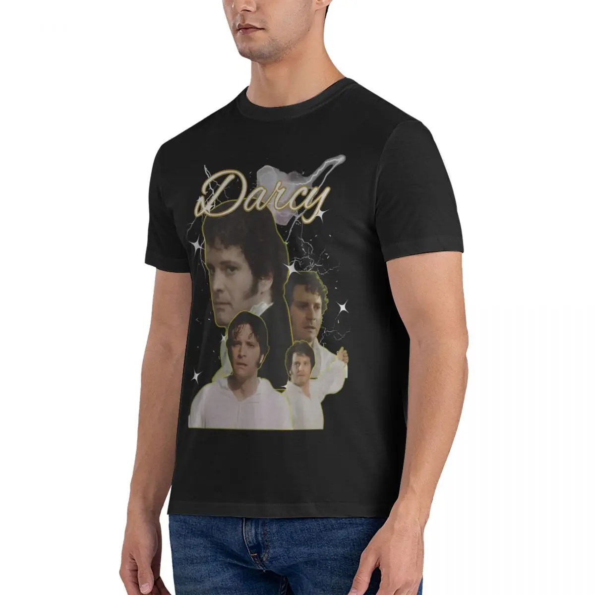 Mr Darcy 95 T-Shirt for Men Pride & Prejudice Creative Pure Cotton Tee Shirt Round Collar Short Sleeve T Shirt Gift Idea Tops