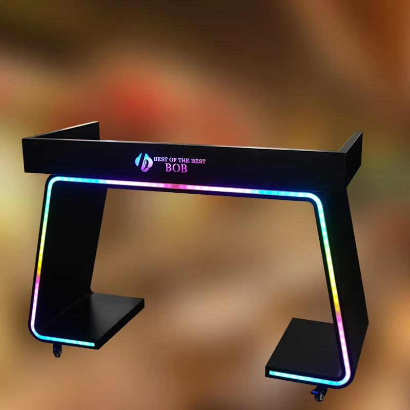Bar luminous DJ table KTV box DJing table nightclub mixer LED iron mobile bar LOGO checkout page